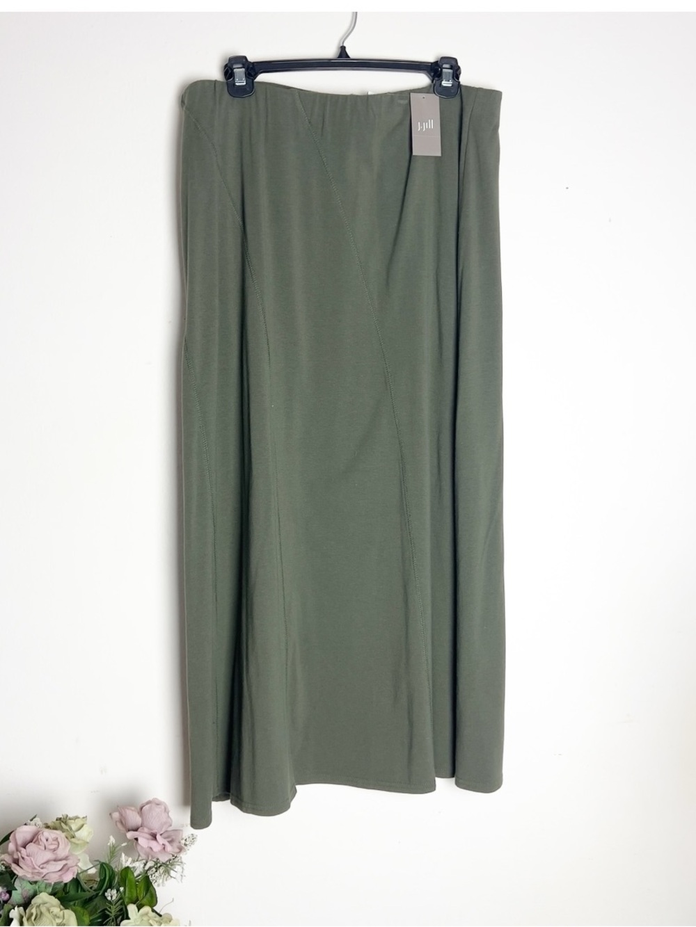 J. Jill Moss Green Spandex Blend Skirt NWT